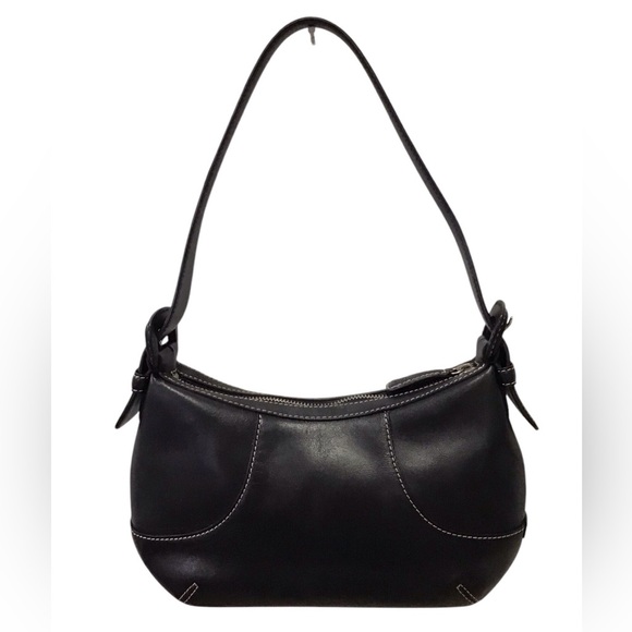 Cole Haan Black Leather Shoulder Bag - Picture 1 of 10